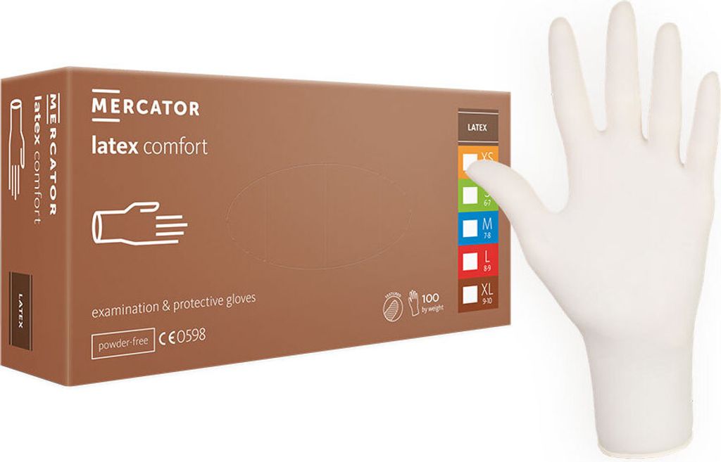 Mercator® Latex comfort Medizinische Schutzhandschuhe, Produktbild 