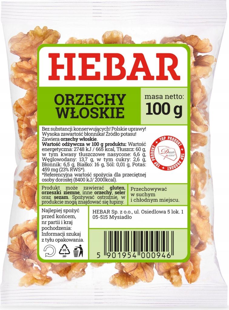 Walnusskerne 100 G - Hälften und Stücke - Brainfood - Backzutat - Snack für die Arbeit und Schule