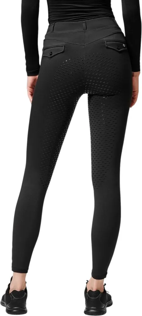 Legging Équitation Full-Grip Premium Noir : Confort et Adhérence Taille L