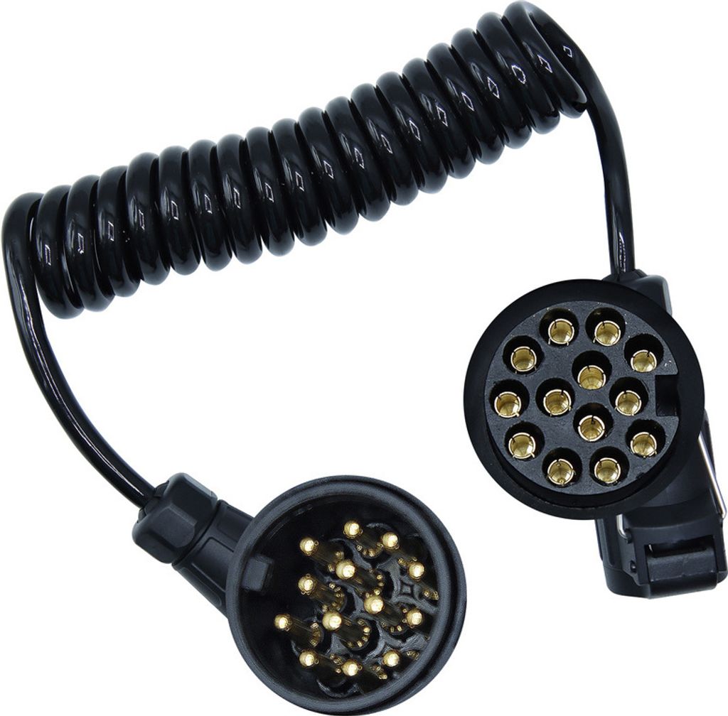 3.0m 13-polig auf Adapter Stecker Verbindung Verlängerungskabel Spiralkabel Anhängerkabel Adapter für Anhänger Bootstrailer PKW Trecker