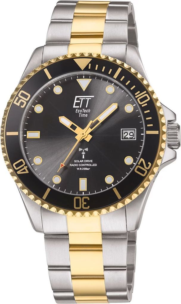 ETT Eco Tech Time EGS-11606-25M Herren Funk-Solaruhr Watersports Zweifarbig 1