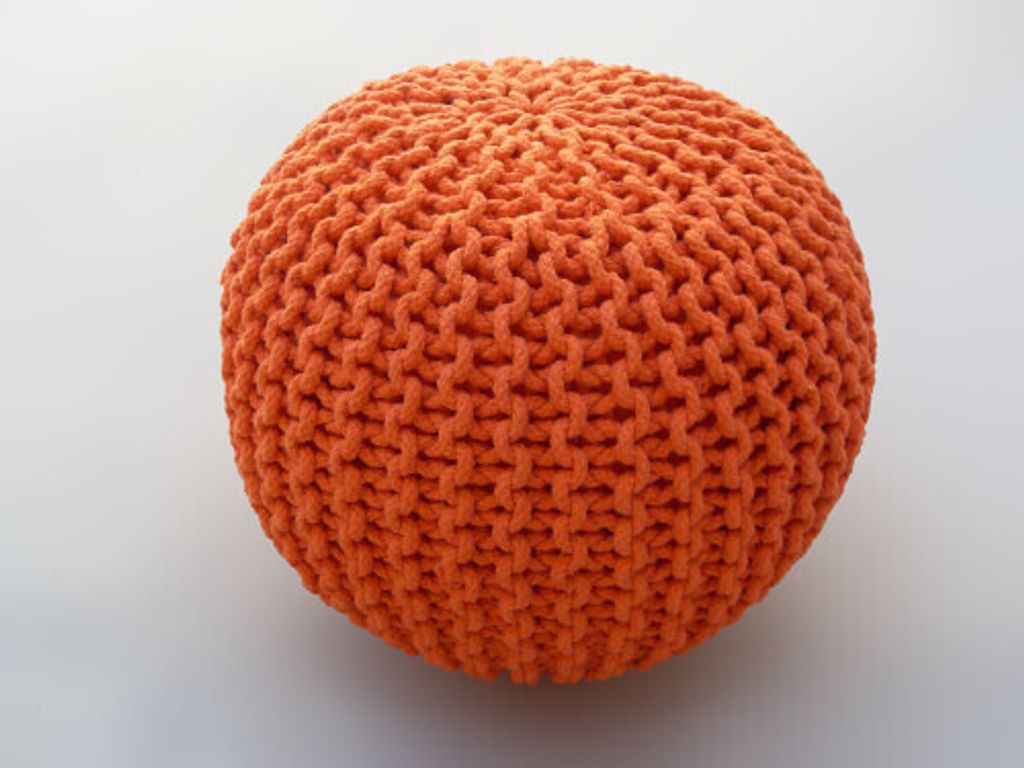 Pouf arancione freddo (40x40 cm) Immagine del prodotto 