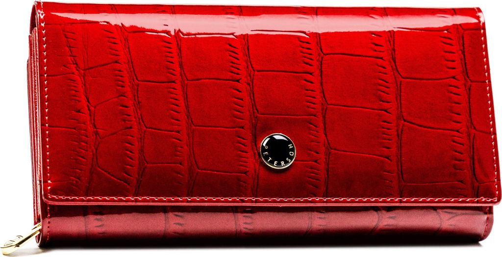Peterson | Damenbrieftasche, Große und geräumige, mit RFID, Rot, 19.5x10 cm