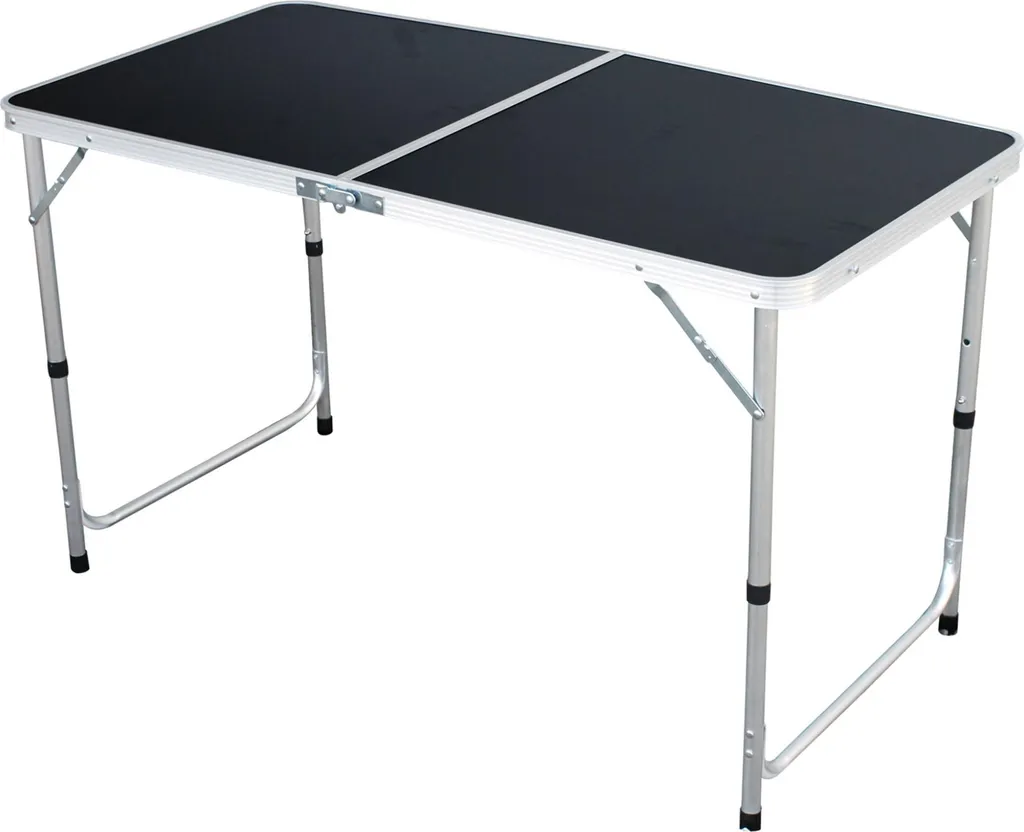 Table pliante Linder Exclusiv 120x60 cm réglable en hauteur grise