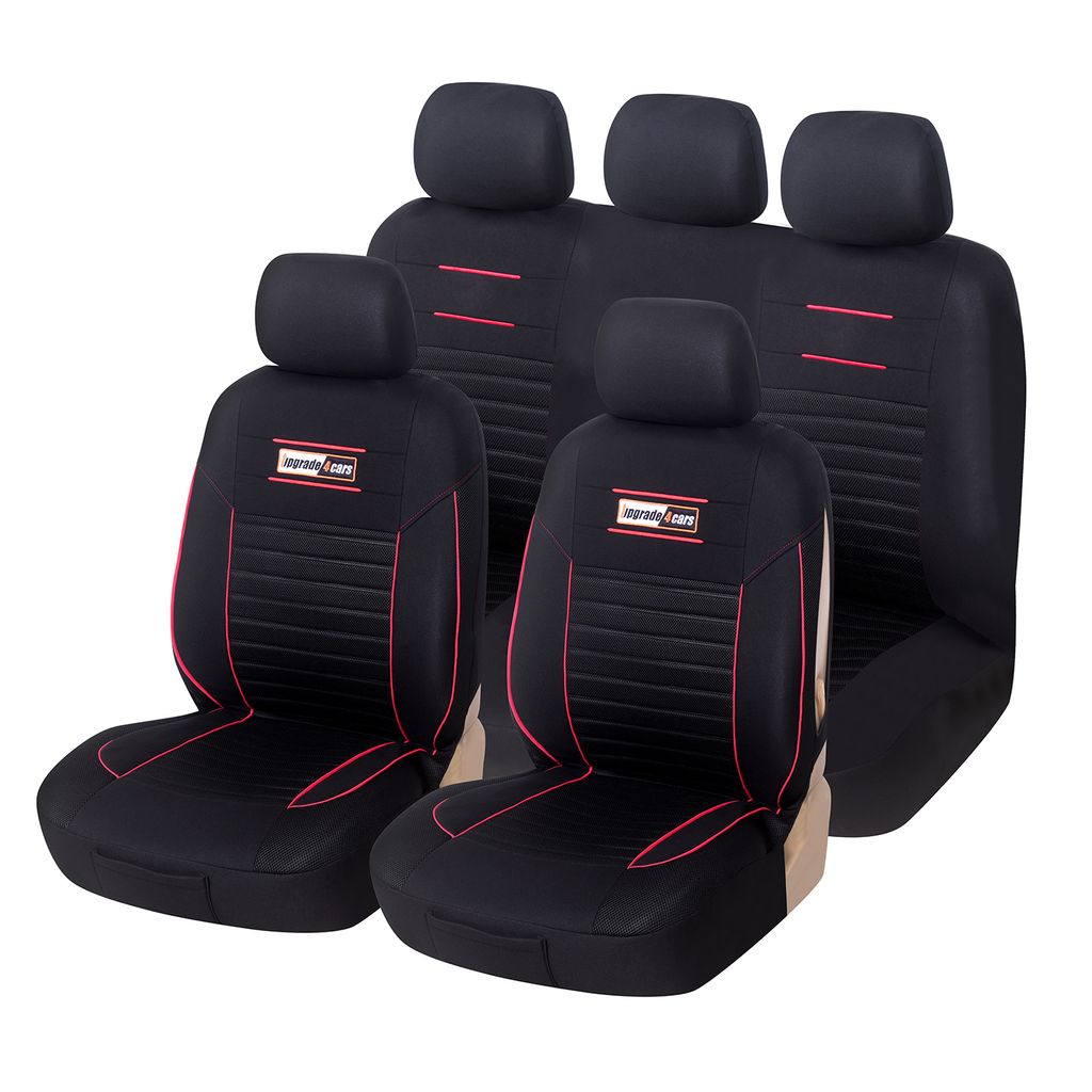 Sitzbezüge Schonbezüge für VW Polo(9N) schwarz-hellbeige V19