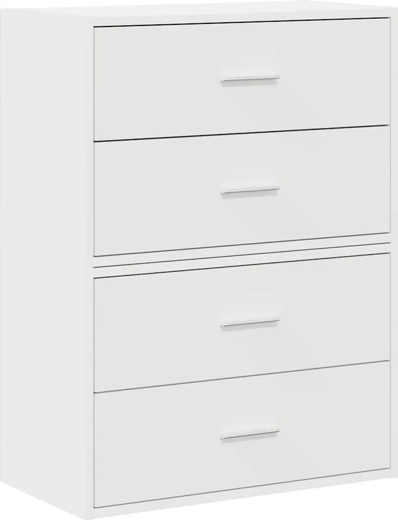 Armadi con 2 cassetti 2 pz. Bianco 60x31x40 cm Materiale a base di legno