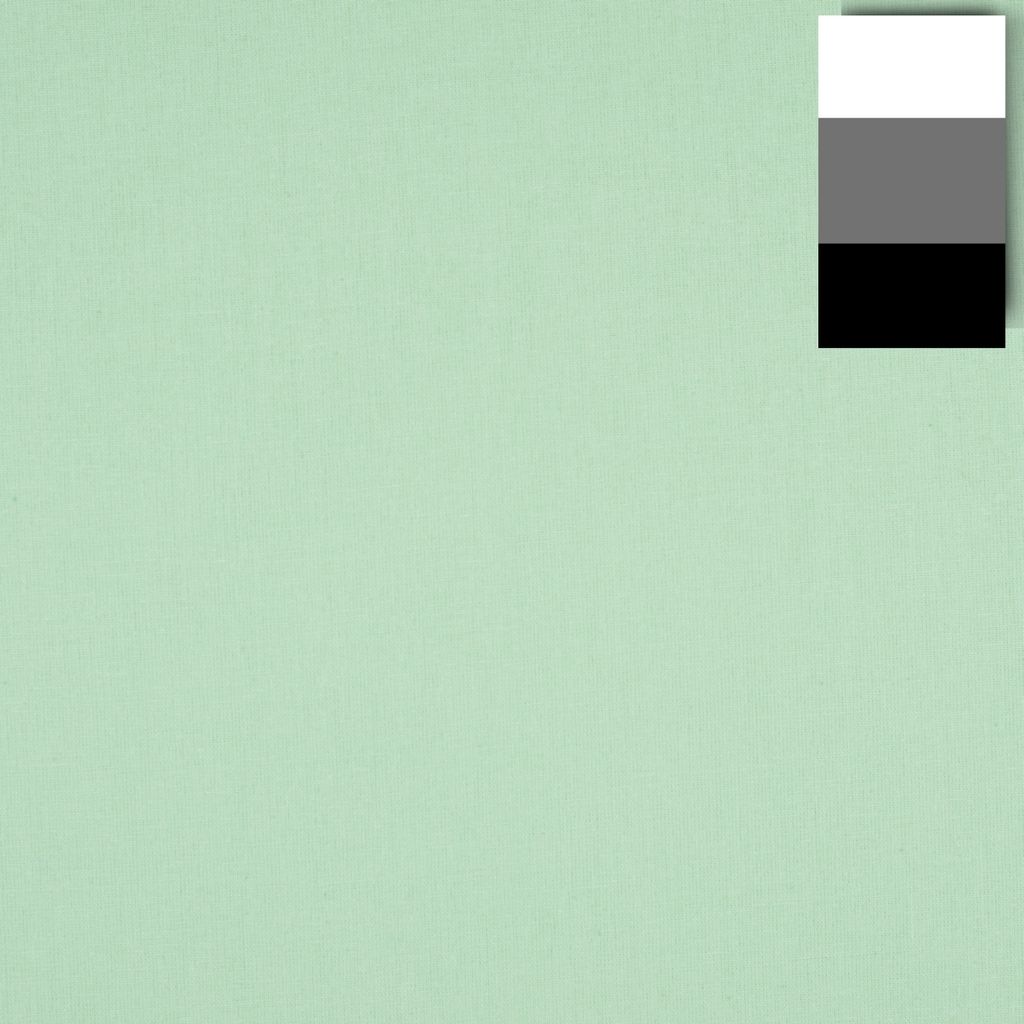 Walimex Stoffhintergrund Weißgrün 2,85 x 6 m Stoffstärke ca. 140 g/m², Fotohintergrund aus Baumwolle, waschbar für Atelier und Studio