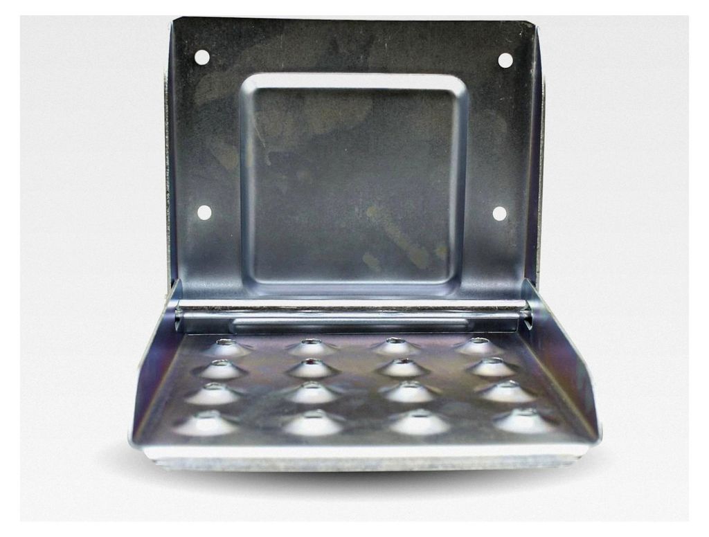 Klappbare LKW-Trittstufe aus verzinktem Stahlblech | 192 x 189 x 172 mm | Steighilfe klappbar | 1er Pack | Zubehör für Van, Wohnmobil, Camping, A...