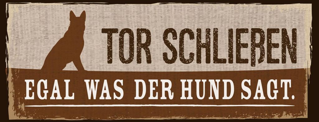 vianmo Holzschild 10x27 cm Tor Schließen egal, was der Hund sagt