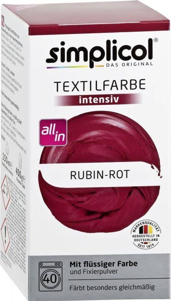 Simplicol Intensiv Rubin-Red Stofffarbstoff 560G Immagine del prodotto 