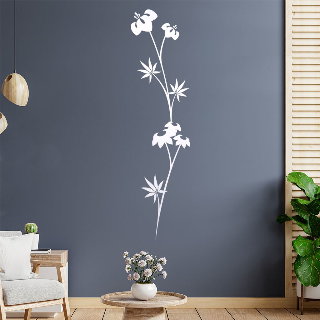Stern - Blatt Wandtattoo in 6 Größen - Wandaufkleber Wall Sticker - Dekoration, Küche, Wohnzimmer, Schlafzimmer, Badezimmer