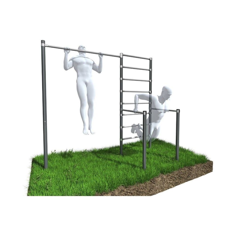 QLS Outdoor Kraftstation Klimmzugstange Raupenstange Leiter Stangen Bis 250kg ZO7-60 9466