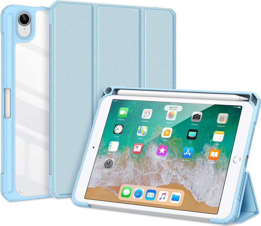 Toby Tablet-Ledertasche Smart-Sleep Wake-Up für Samsung Galaxy Tab S10 Plus Blau