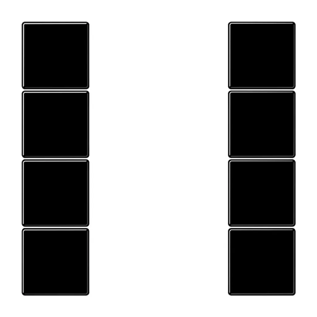 Jung LS 504 TSA SW set de touches 4x complet noir pour module F50
