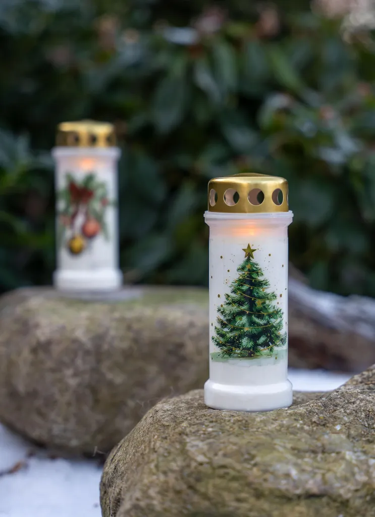 Bolsius 6er Set Grabkerzen, Weihnachten Duftkerzen