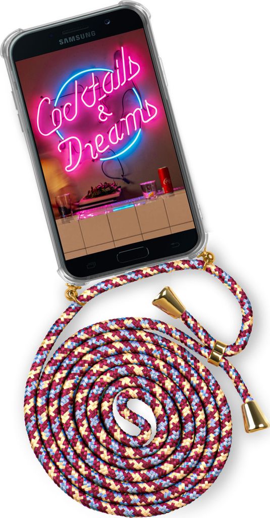 TWIST-Case + TWIST-Cord für Samsung Galaxy A3 (2017), Farbe:Lucky Heart (Gold)