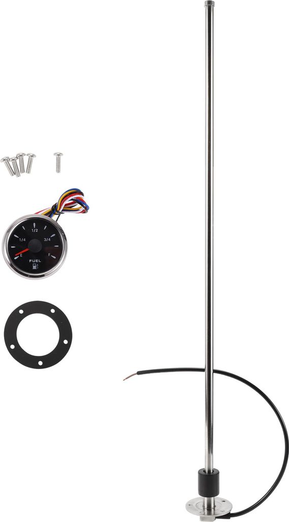 Kraftstoff-Sendeinheit und Messgerätesatz 29,53" Länge Boot Kraftstoff-Sendeinheit Marine Kraftstoff-Sender Einheit Metall Schwarz 1 Satz 240-33 Ohm