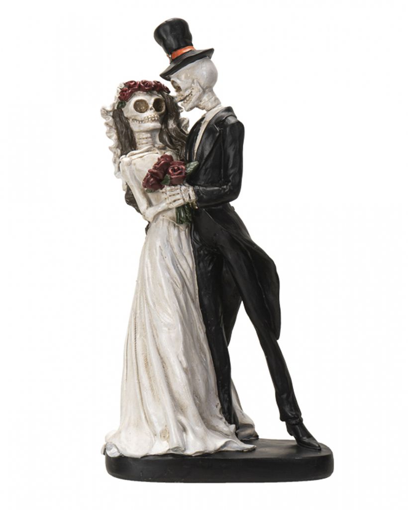 Skelett Hochzeitspaar als Gothic Figur 32cm
