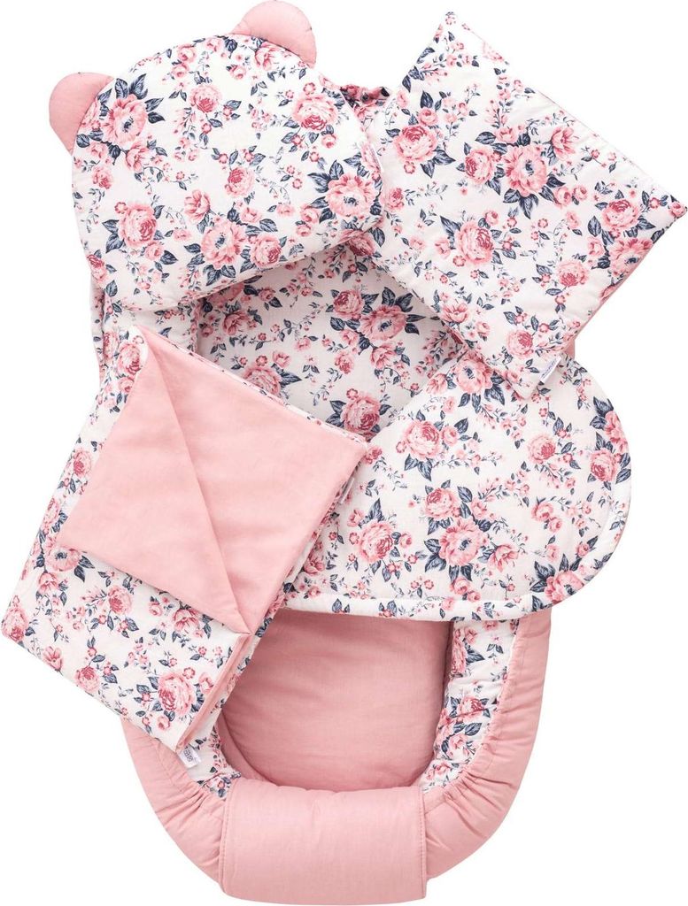 Babynest-Set 5-teilig Rosen, Komfort, antiallergen, Produktbild 