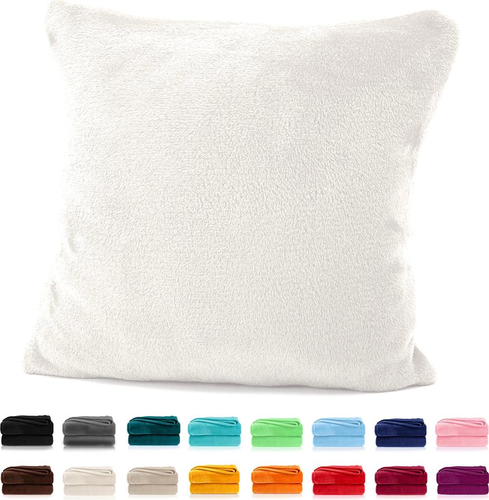 heimtexland ® Flanell Kuschel Kissen Super Soft Plüsch Deko Produktbild 