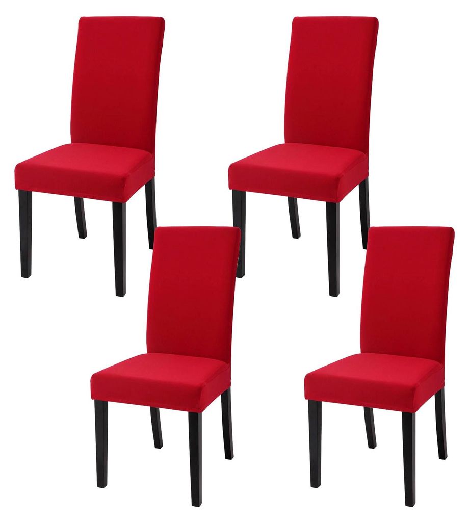 Set mit 4 elastischen Stuhlhussen für das Esszimmer, abnehmbar und waschbar, moderne elastische Hussen für Zuhause, Hotel, Bankette, Partys, Deko...