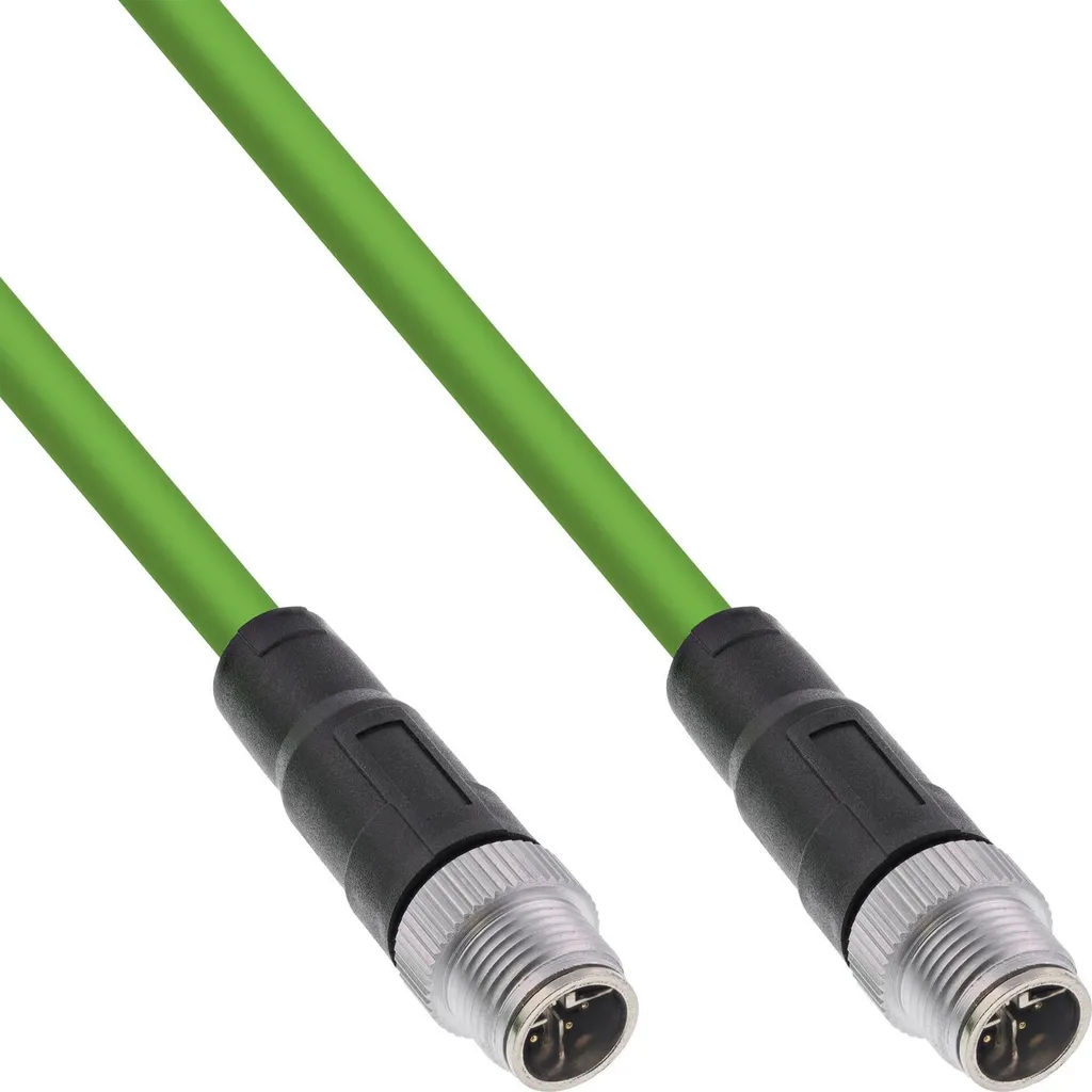 InLine Cavo M12 8-pin X-Coded Cat.6A PUR 10m - Ethernet Industriale IP67