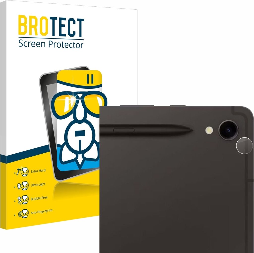 BROTECT Schutzglas für Samsung Galaxy Tab S9 WiFi (NUR Kameraschutz) Schutzfolie Panzer Folie Glas Display Schutz klar