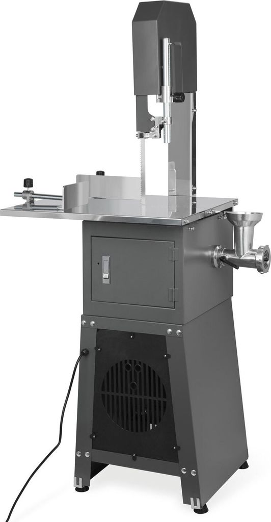 VERTES Elektrische Knochenbandsäge mit Fleischwolf, 550 Watt, Sägeblatt aus Edelstahl, Schnittstärke 4-210 mm, Schnitthöhe 240 mm