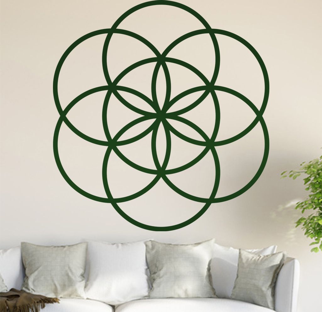 Samen des Lebens Wandtattoo in 6 Größen - Wandaufkleber Wall Sticker - Dekoration, Küche, Wohnzimmer, Schlafzimmer, Badezimmer