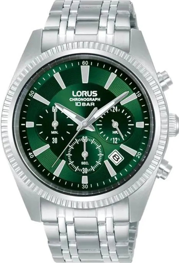 Lorus RT397KX9 Orologio Crono Argento Quadrante Verde - Stile Moderno