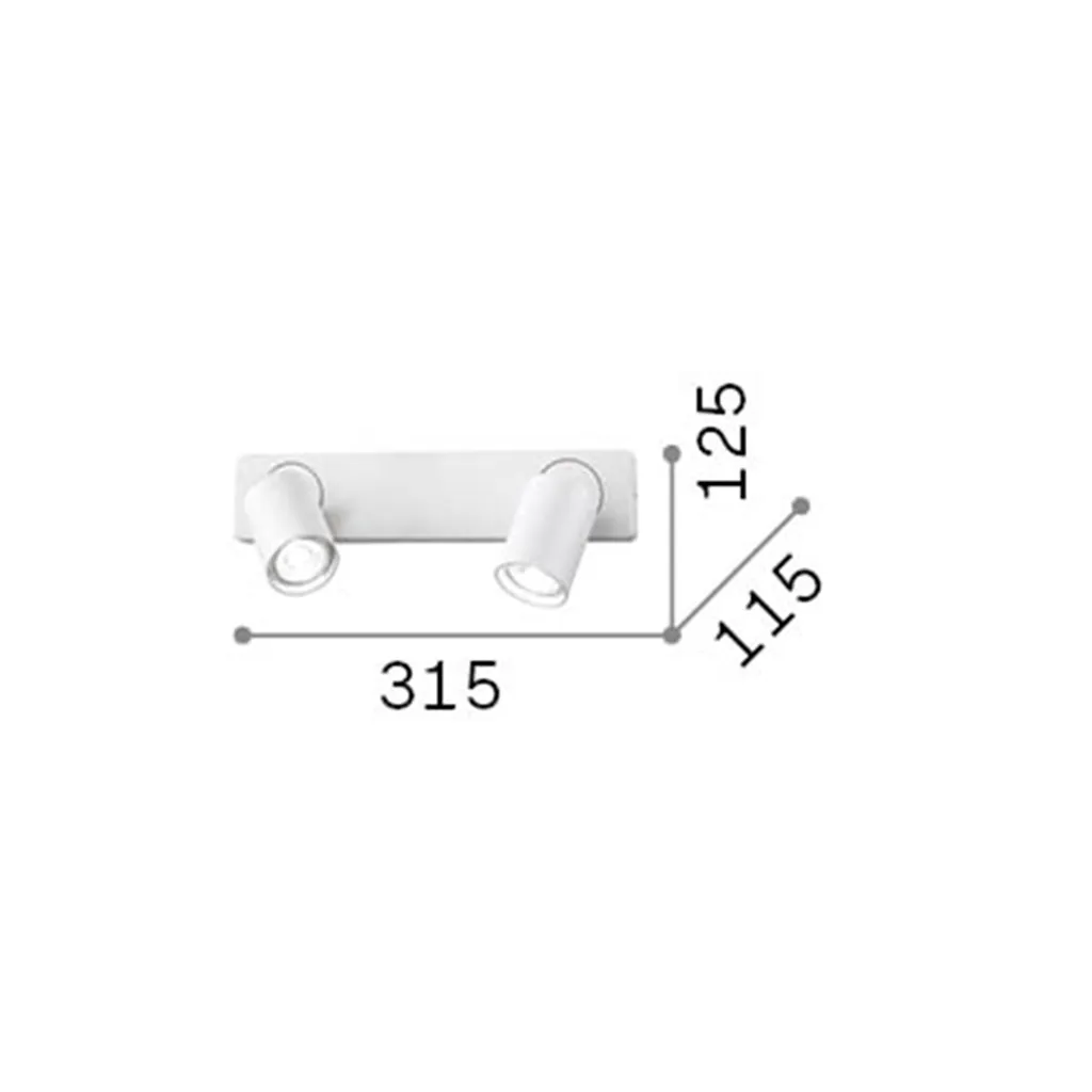 Applique Murale Moderne Rudy Blanche LED 7W avec Lumière Chaude Douce