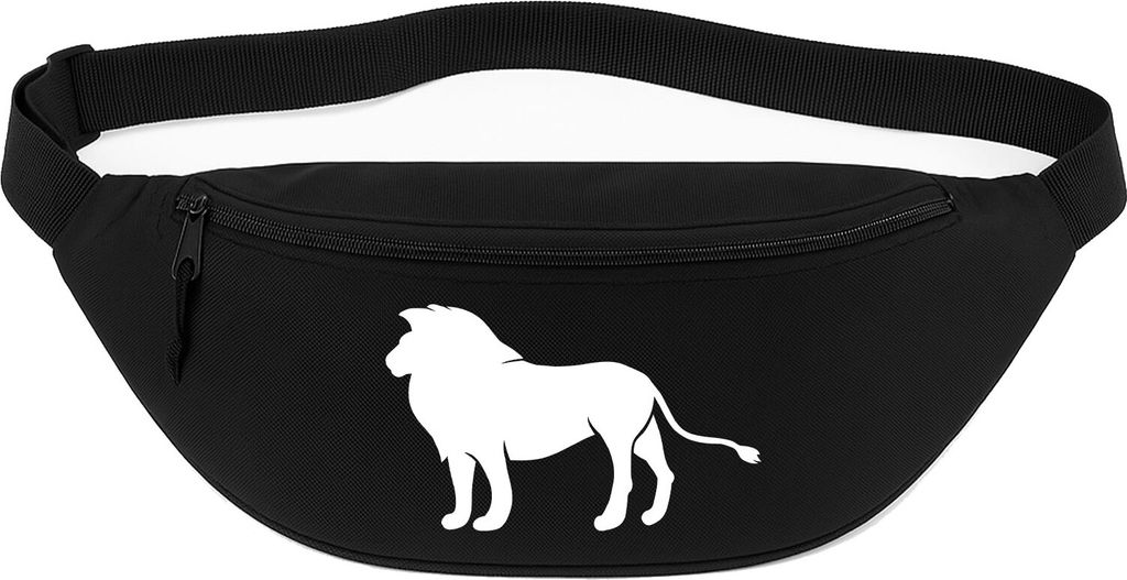 Huuraa Bauchtasche Löwe Silhouette 2,5 Liter Black Polyester Crossbody Bag Geschenkidee