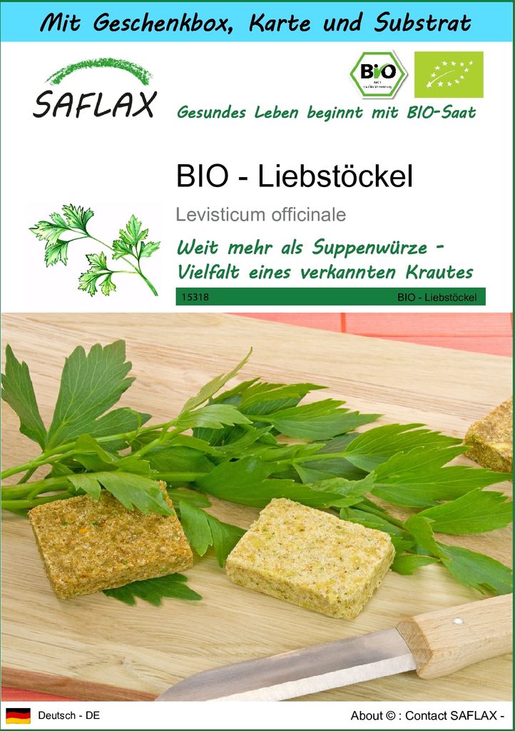 SAFLAX Geschenk Set - BIO - Liebstöckel - Levisticum Produktbild 