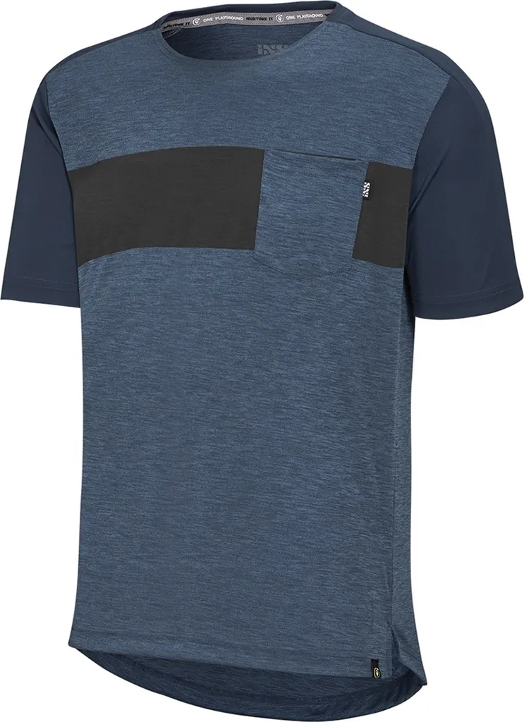 Maillot de VTT à manches courtes iXS Flow X - Maillot de vélo bleu L