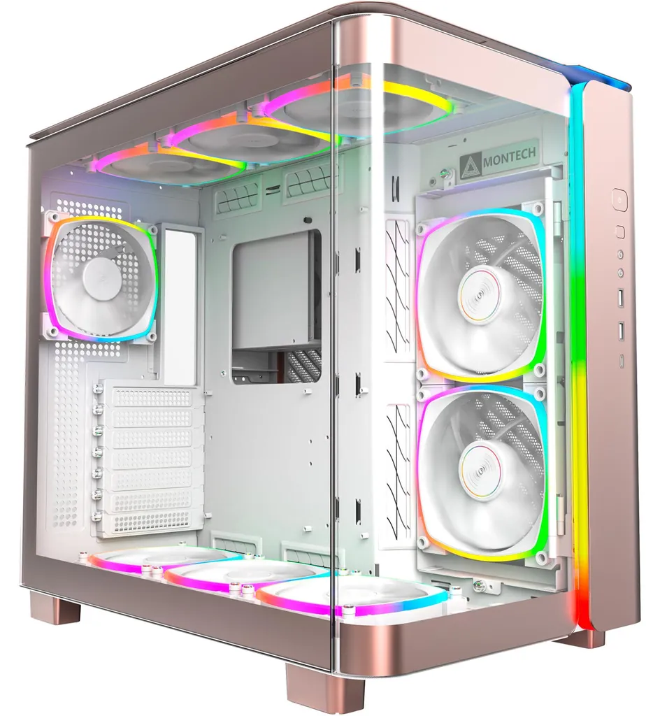 Boîtier PC MONTECH King 95 Pro Rosegold en verre trempé haut de gamme