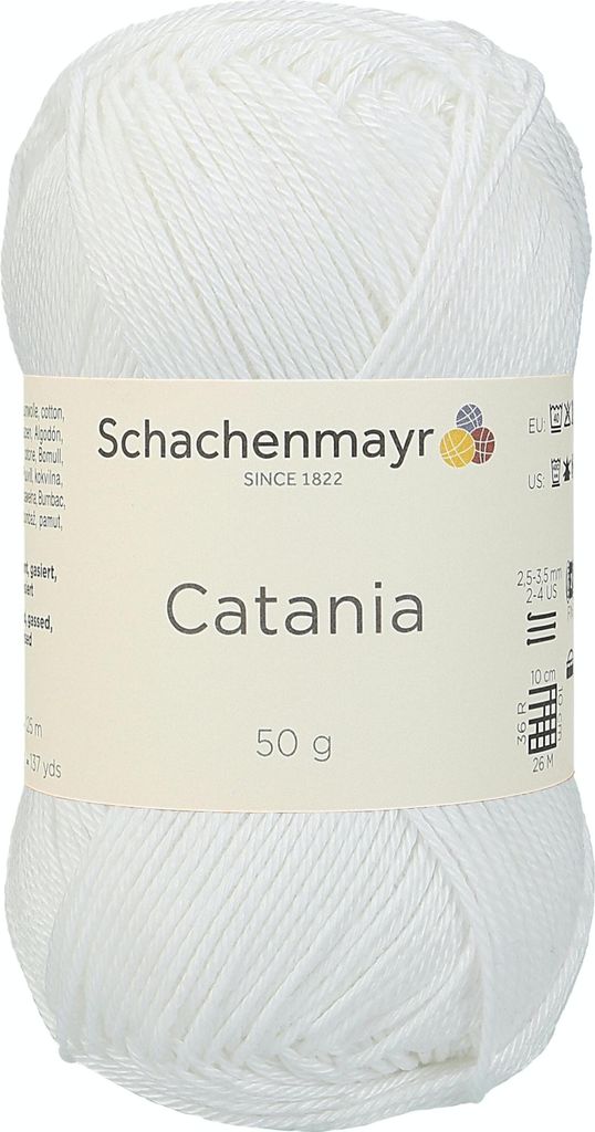 Schachenmayr Catania, 50g Weiß Handstrickgarne Produktbild 