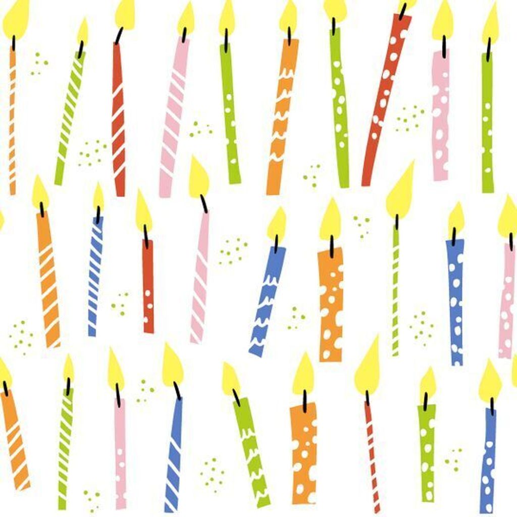 240 Duni Tissue-Servietten 33 x 33 cm B-Day Candles 3-lagig