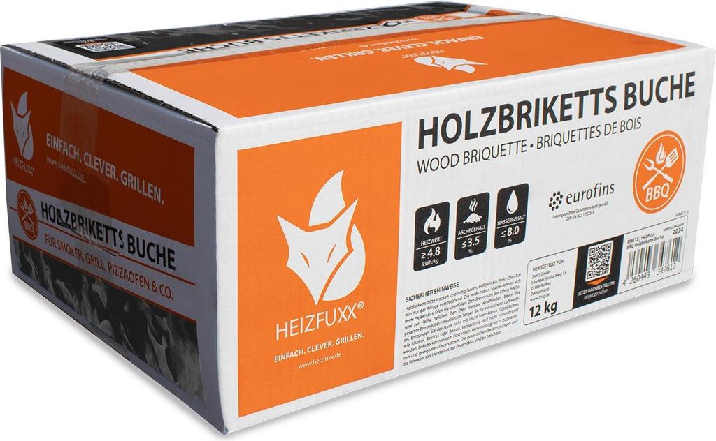 Heizfuxx Nestro Hartholz M 12kg x 2 Karton 24kg Produktbild 