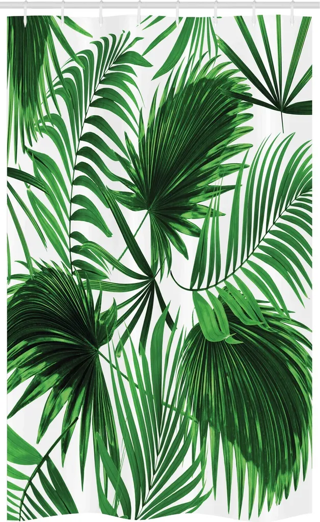 SDOTPMT 180x180cm Fenicottero Tenda da doccia Tropicale Palma Foglie verdi Foglia di banana Cavallo Tenda da bagno Estate Tema Tenda da vasca Tessuto Poliestere Impermeabile per Bagno con ganci