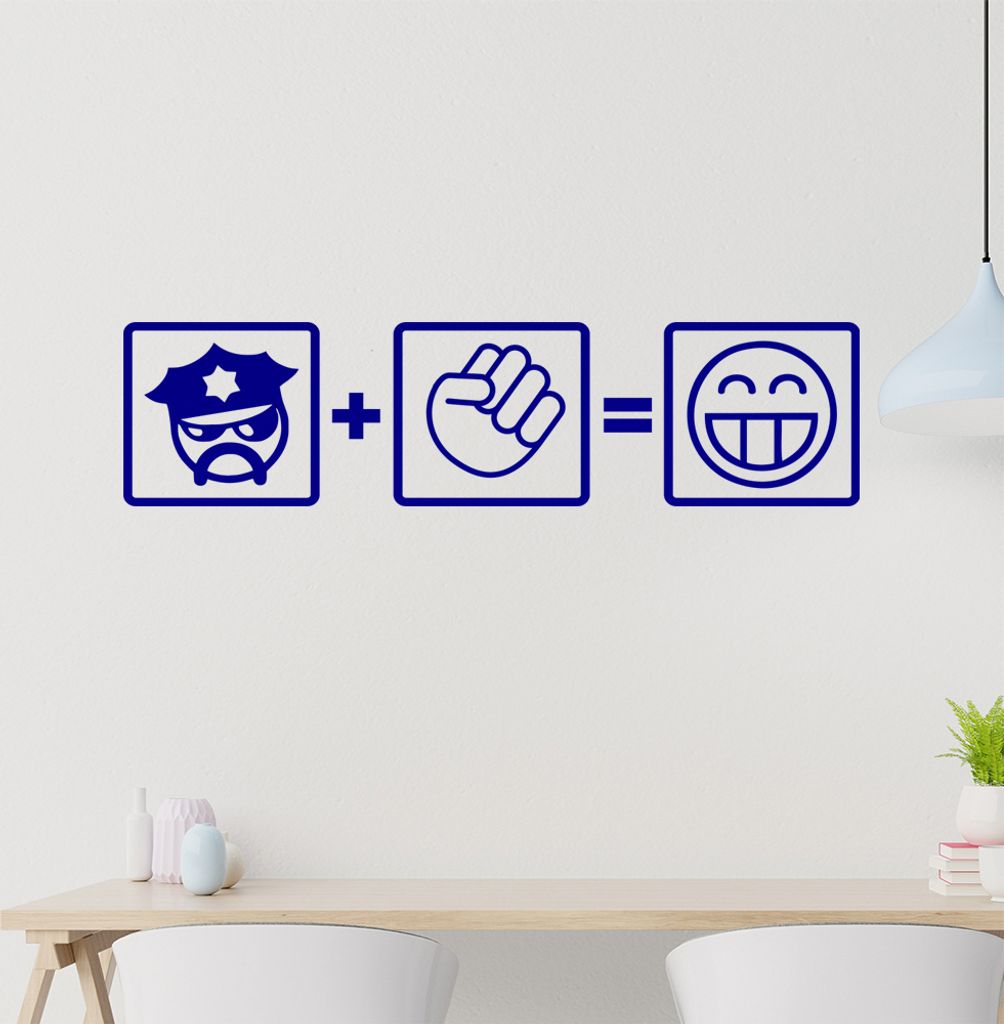 Officer + Faust Wandtattoo in 6 Größen - Wandaufkleber Wall Sticker - Dekoration, Küche, Wohnzimmer, Schlafzimmer, Badezimmer