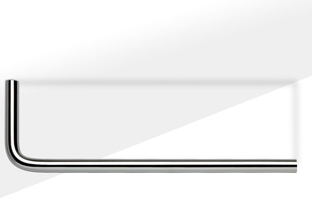 Garderobenstange Norma II 230 mm Ø 12 mm Chrom poliert L-Form Kleiderbügelstange von SOTECH