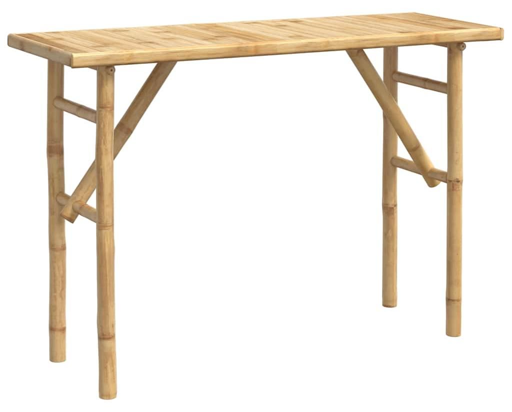vidaXL Tavolo consolle 115x39x75 cm in bambù Immagine del prodotto 