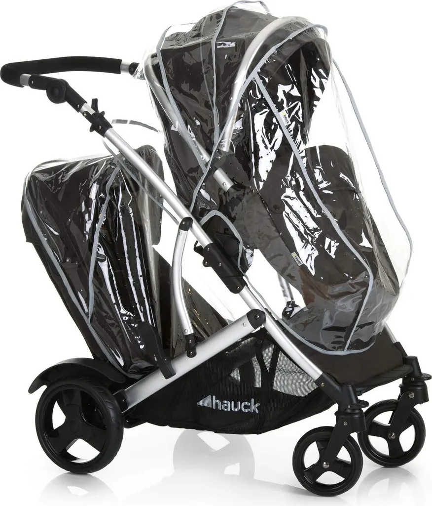 Poussette Double Hauck Duett 2 Noir avec Sièges Amovibles et Nacelle