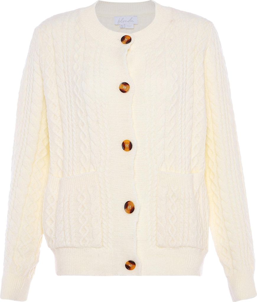 blonda damen pullover - wollweiss, XS/S