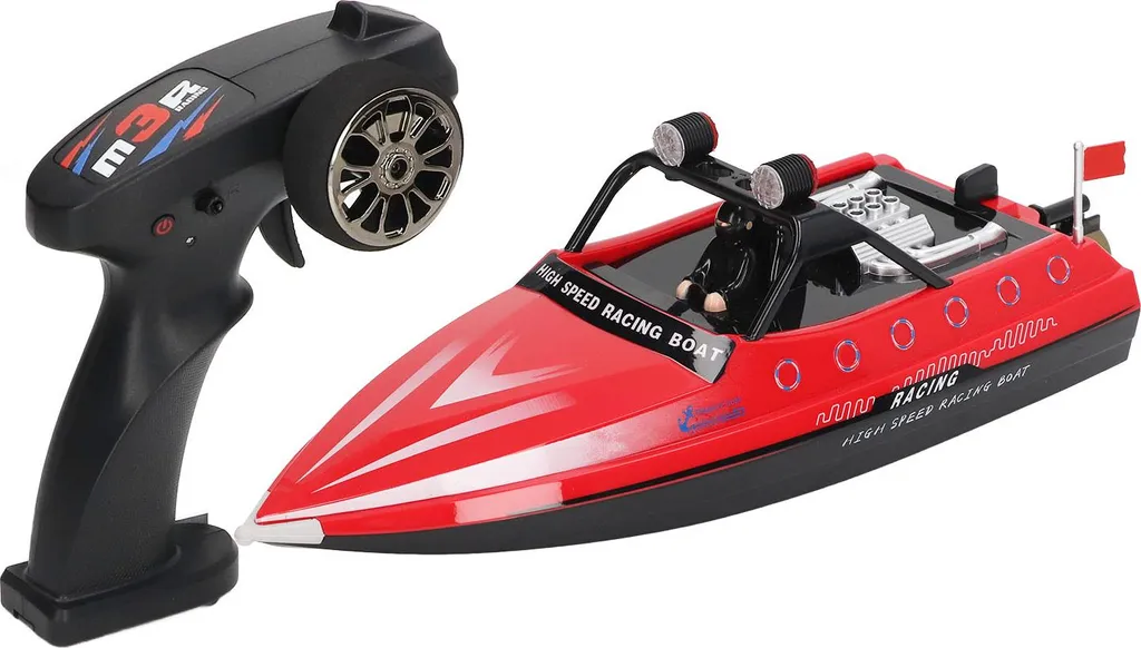 Bateau télécommandé 80m rouge - Jeu d'extérieur pour lac et piscine RC - 7