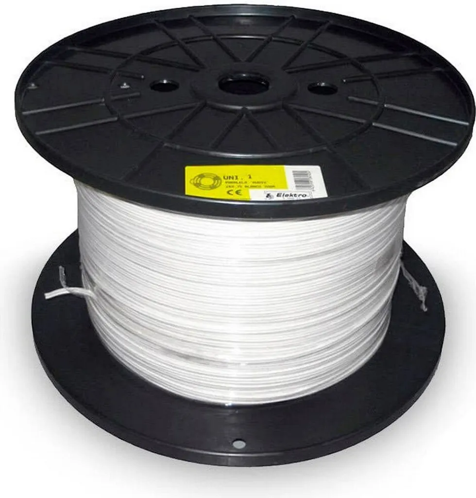 Câble blanc 2x1,5 mm pour circuits d'éclairage intérieur 400m Sediles