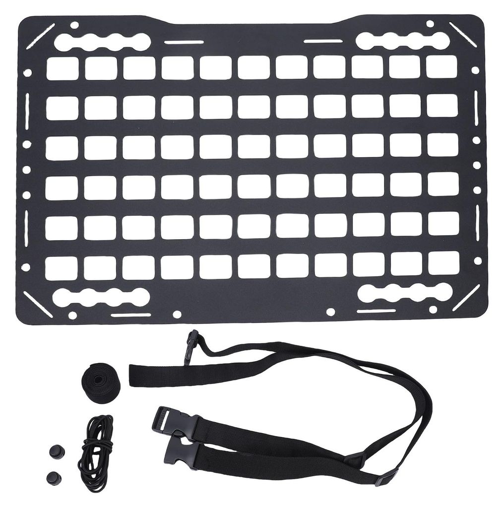 Ladeflächen-Molle-Paneel aus Aluminium, 18,5 x 13,15 x 0,07 Zoll, Gepäckaufbewahrung, Werkzeugablage für Limousinen, SUVs, Pickups, LKWs und Woh...