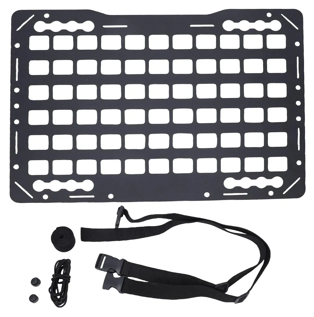 Panneau MOLLE en Aluminium 18,5x13 pouces pour Coffre et Rangement Auto