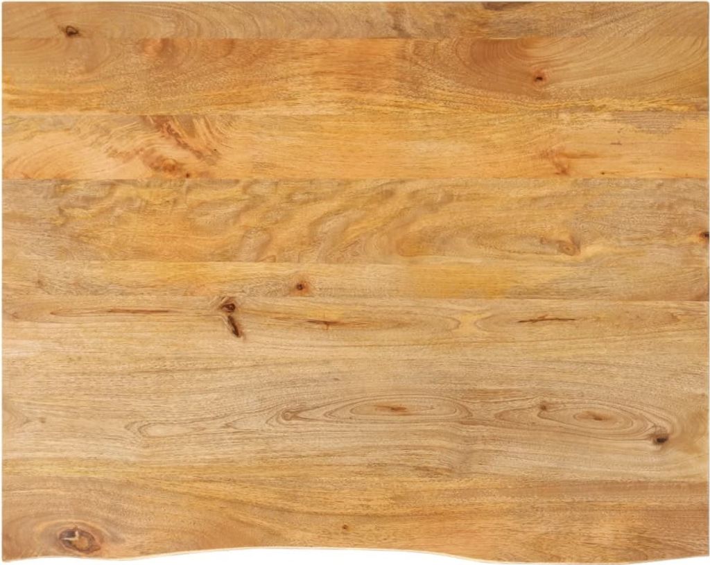 Möbel Tischplatte mit Baumkante 90x80x3,8 cm Massivholz Produktbild 