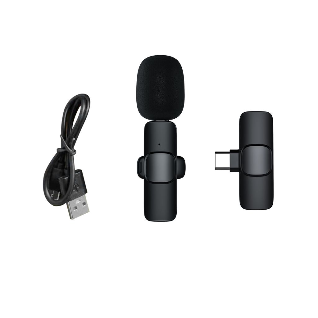 ESGAMING Mini Mikrofon für Handy mit Rauschunterdrückung No App or Bluetooth. Lavalier Mikrofon Wireless für iPhone and Android 2.4 GHz Ansteckmikrofon für TikTok and YouTube Live-Stream 